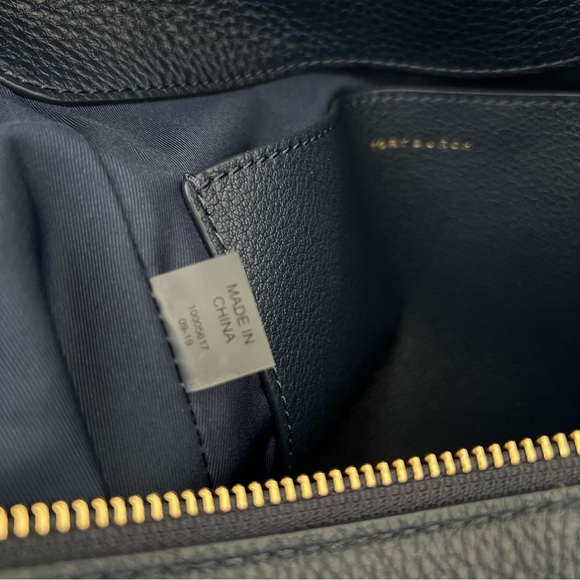 Tory Burch Blue Perry Balloon Stripe Satchel Leather Bag NEW Multicolor - Picture 14 of 16